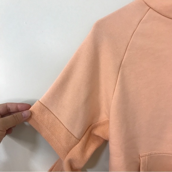 3/$15 NDLSS pastel bright orange elbow cutout urban cropped hoodie - Picture 4 of 12